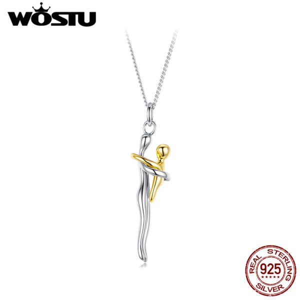 925 Sterling Silver Hug Pendant Necklace – view 7