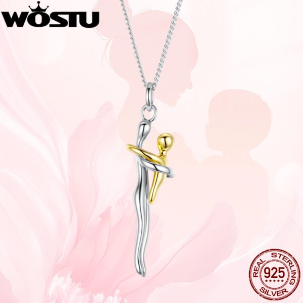 925 Sterling Silver Hug Pendant Necklace – view 6