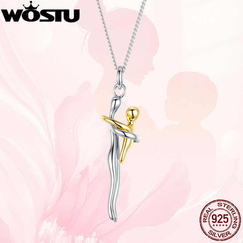 925 Sterling Silver Hug Pendant Necklace – view 6