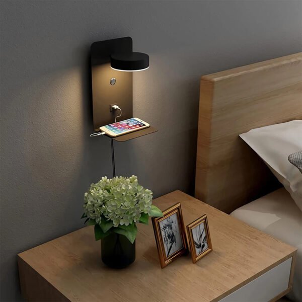 Bedroom LED Wall Lamp with USB Charging – view 4