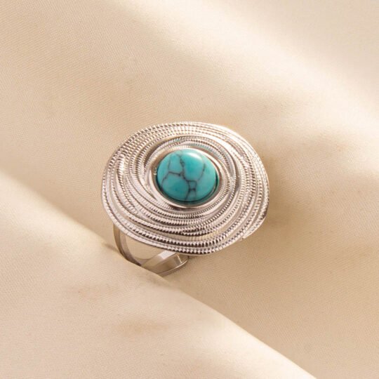 Boho Turquoise Adjustable Ring