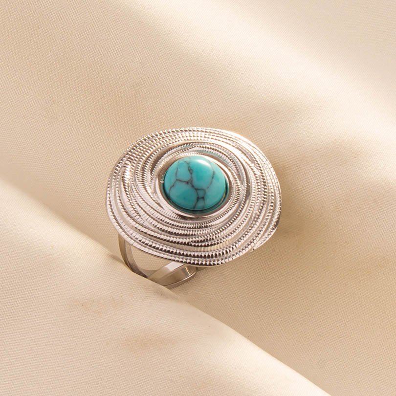Boho Turquoise Adjustable Ring