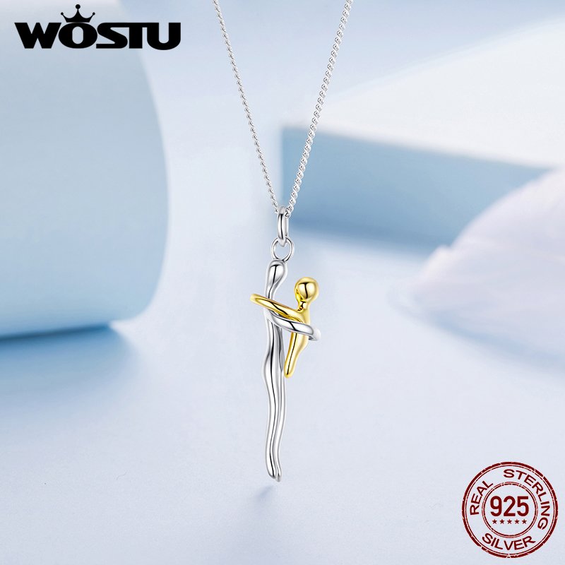 925 Sterling Silver Hug Pendant Necklace – view 4