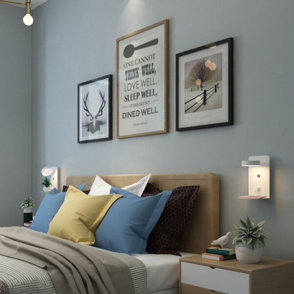 Bedroom LED Wall Lamp with USB Charging – view 2