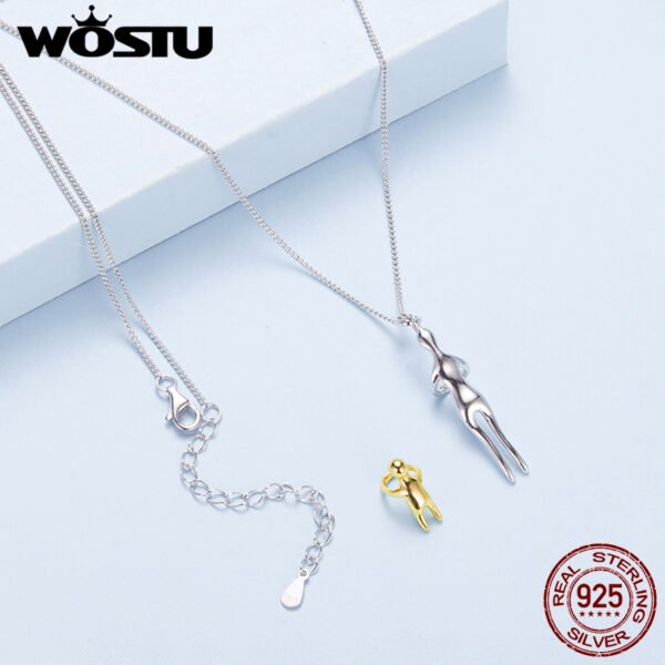 925 Sterling Silver Hug Pendant Necklace – view 5
