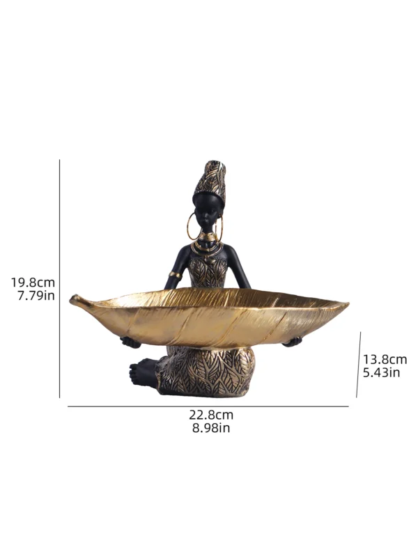 African girl plate sculpture 6