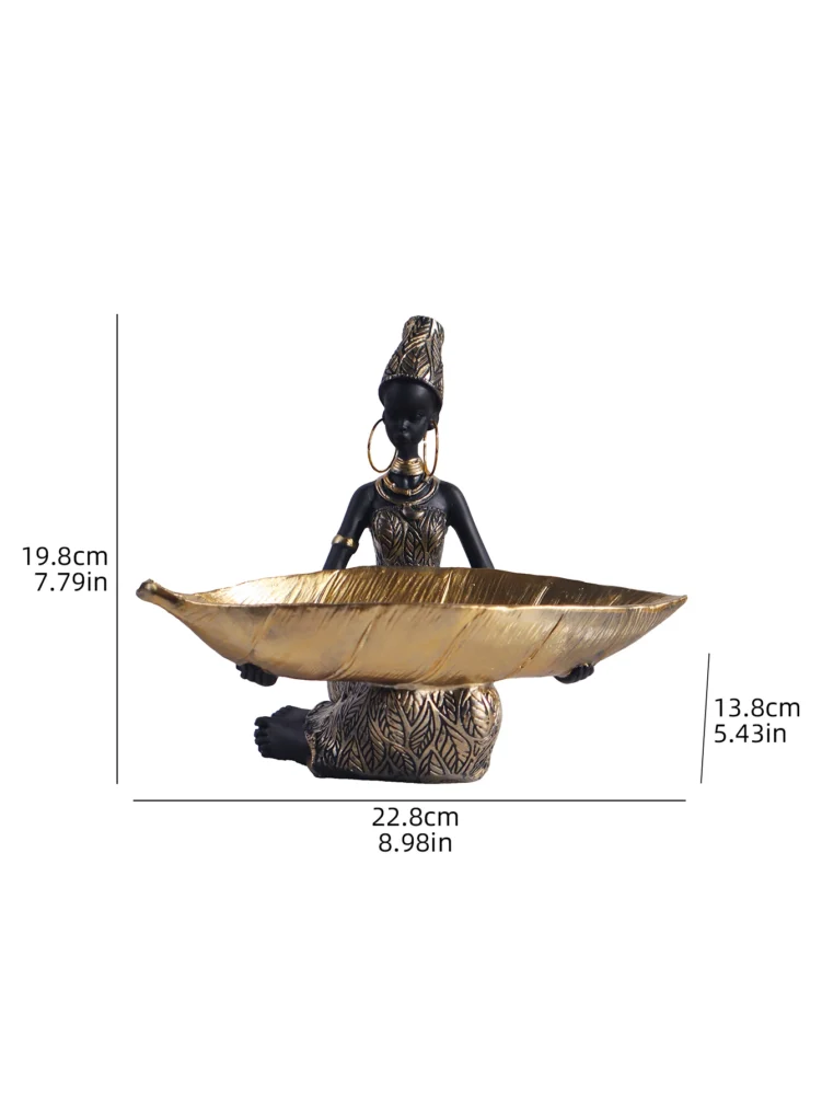 African girl plate sculpture 6
