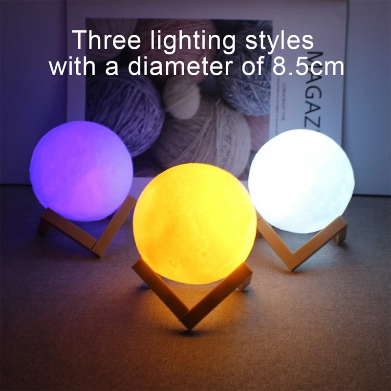 3D moon night light 4