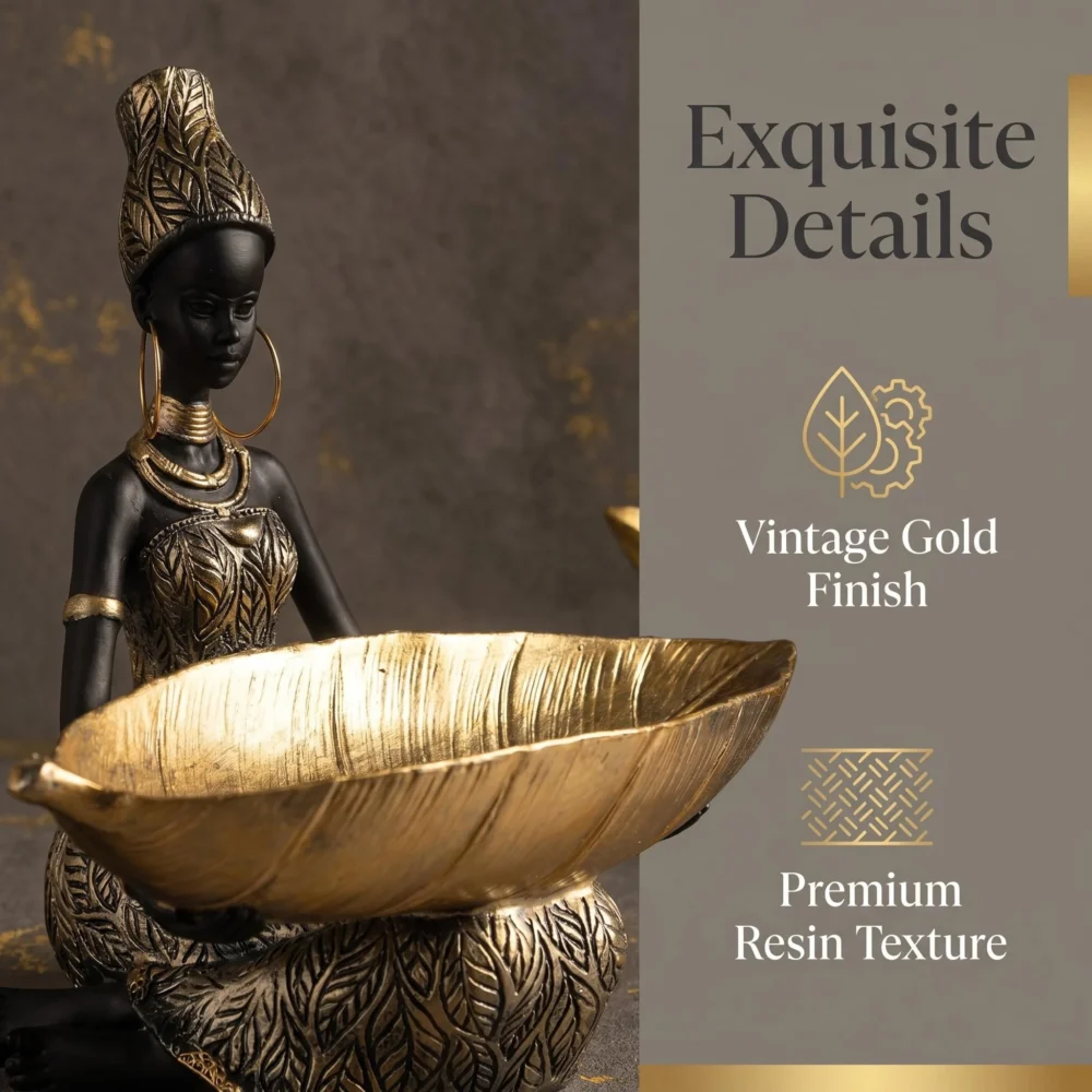 African girl plate sculpture 5