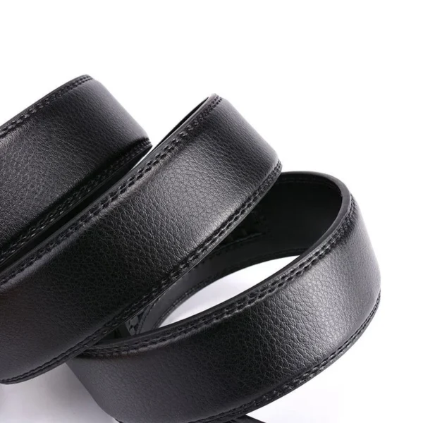 Men's Automatic Buckle Genuine Leather Ratchet Belt – view 5
