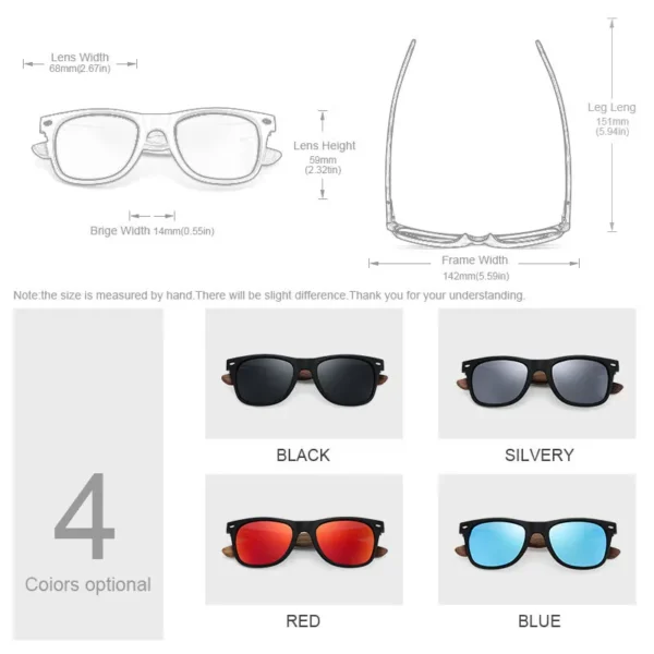 Men's Natural Wooden Polarized Sunglasses – view 2