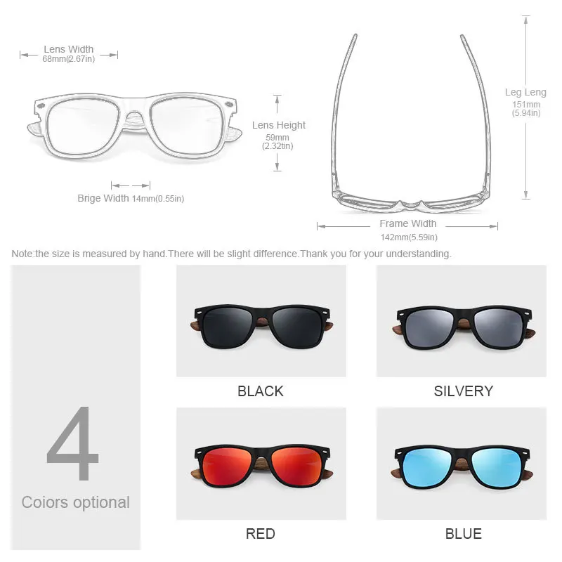 Men's Natural Wooden Polarized Sunglasses – view 2