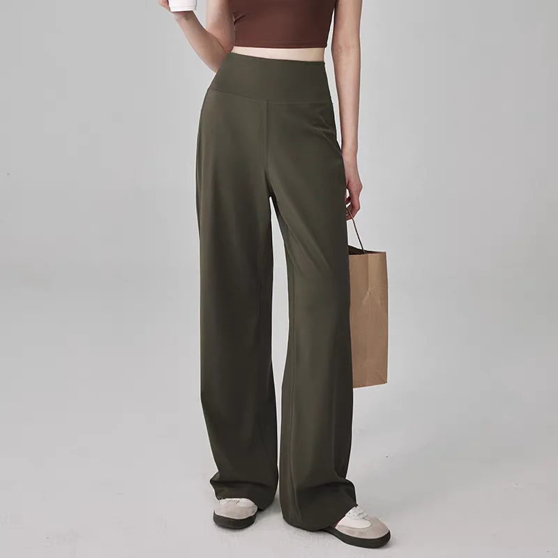 Women's High Waisted Wide Leg Yoga Pants with Pockets – Stretch Loose Lounge Joggers, Buttery Soft