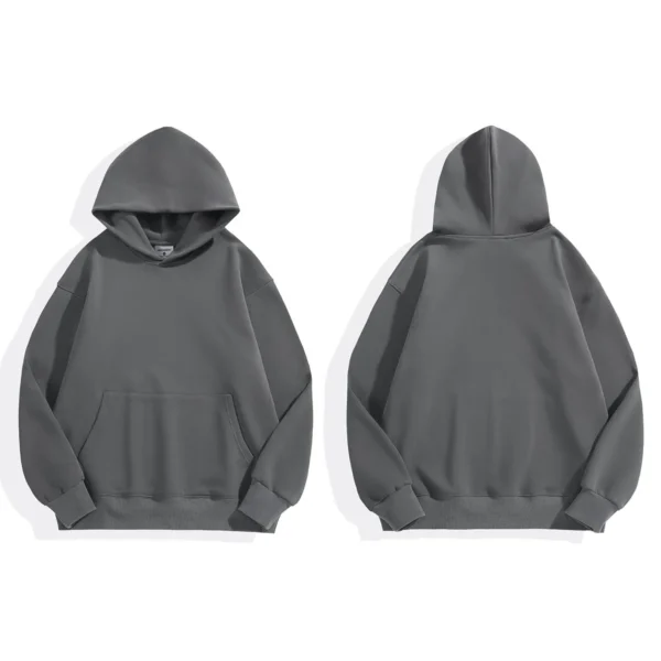 Men's Heavyweight Fleece-Lined Hoodie – 480gsm Thick Cotton Blend Pullover Hooded Sweatshirt