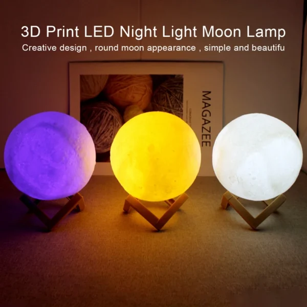 3D moon night light 5