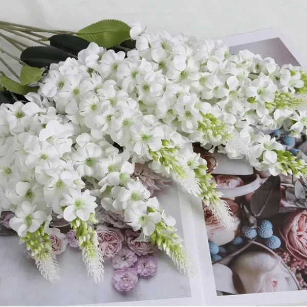 Artificial Hyacinth Flowers – Faux Silk Hyacinth Stems for Vase, Wedding, Garden & Home Decor