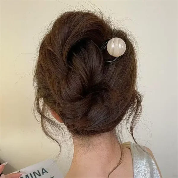 Pearl U-shaped hair stick hairpin