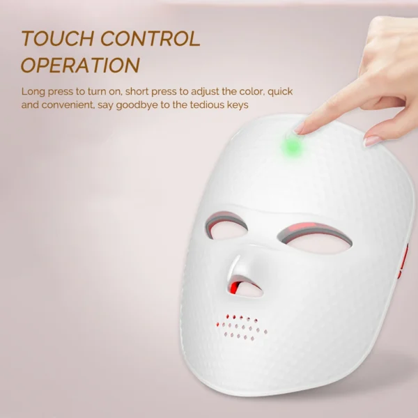 Wireless 7 Colour LED Face Mask – Photon Light Therapy Skincare Mask for Firming & Rejuvenation