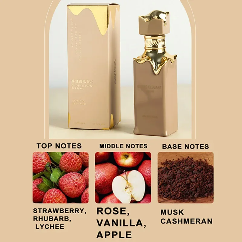 Arabian Style Gourmand Perfume for Women – Cream Muffin, Caramel & Vanilla Eau de Toilette - Gilded Elegance 50ml
