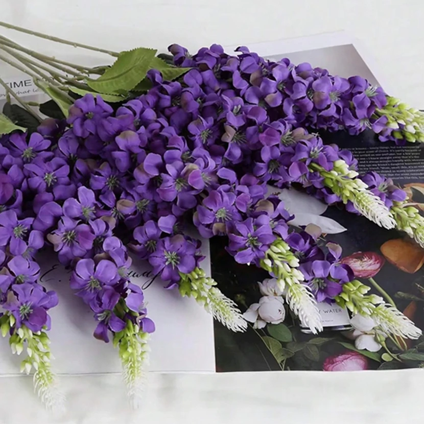 Artificial Hyacinth Flowers – Faux Silk Hyacinth Stems for Vase, Wedding, Garden & Home Decor