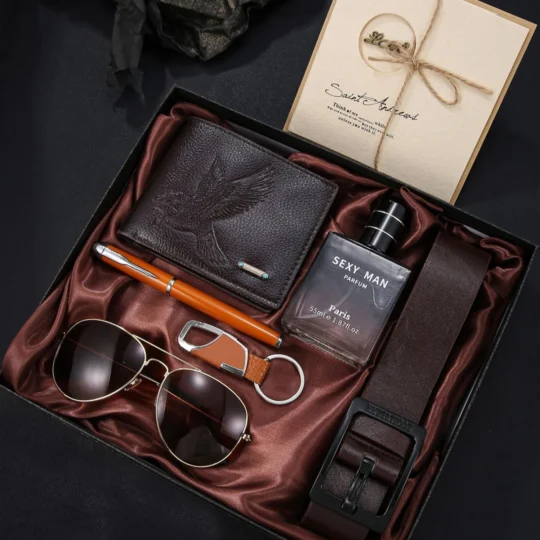 Men's 7-Piece Perfume & Fountain Pen Gift Set