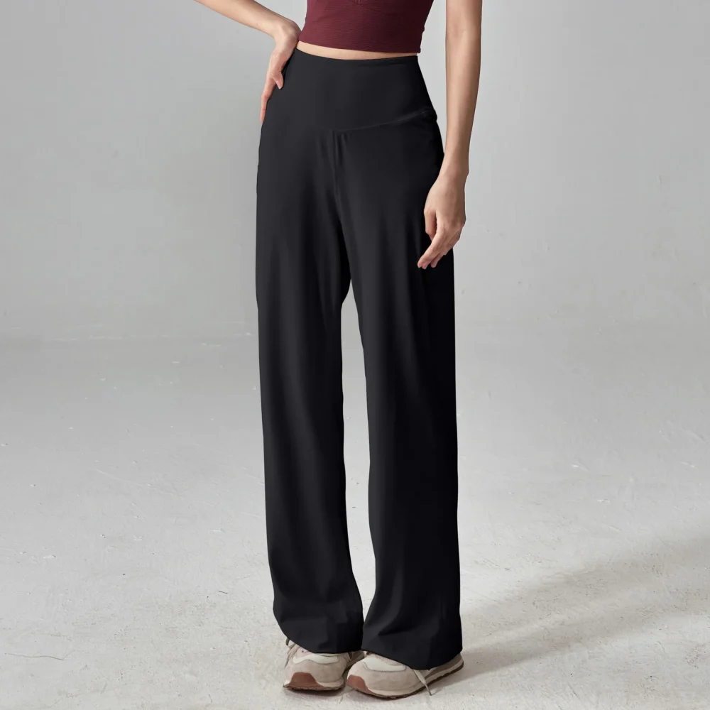 Women's High Waisted Wide Leg Yoga Pants with Pockets – Stretch Loose Lounge Joggers, Buttery Soft
