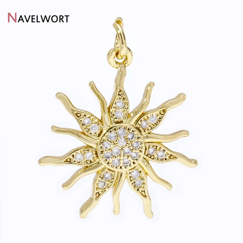 Zircon Sun Charm Pendant