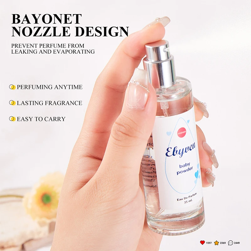 Baby Powder & Milky Vanilla Perfume – Soft Floral Fruity Eau de Parfum for Women, 30ml / 35ml / 100ml
