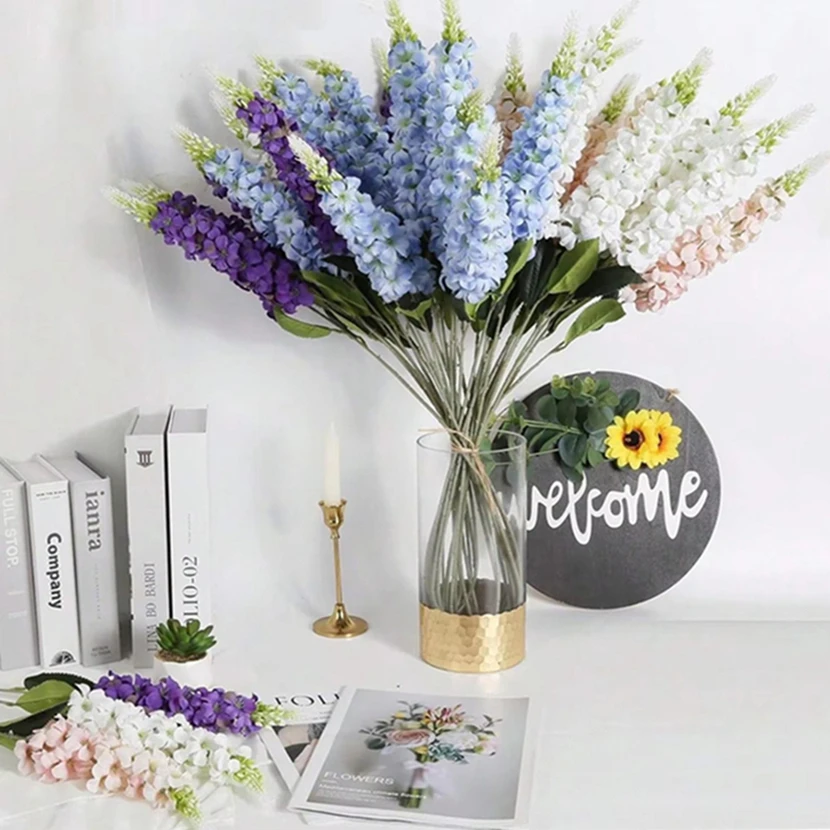 Artificial Hyacinth Flowers – Faux Silk Hyacinth Stems for Vase, Wedding, Garden & Home Decor