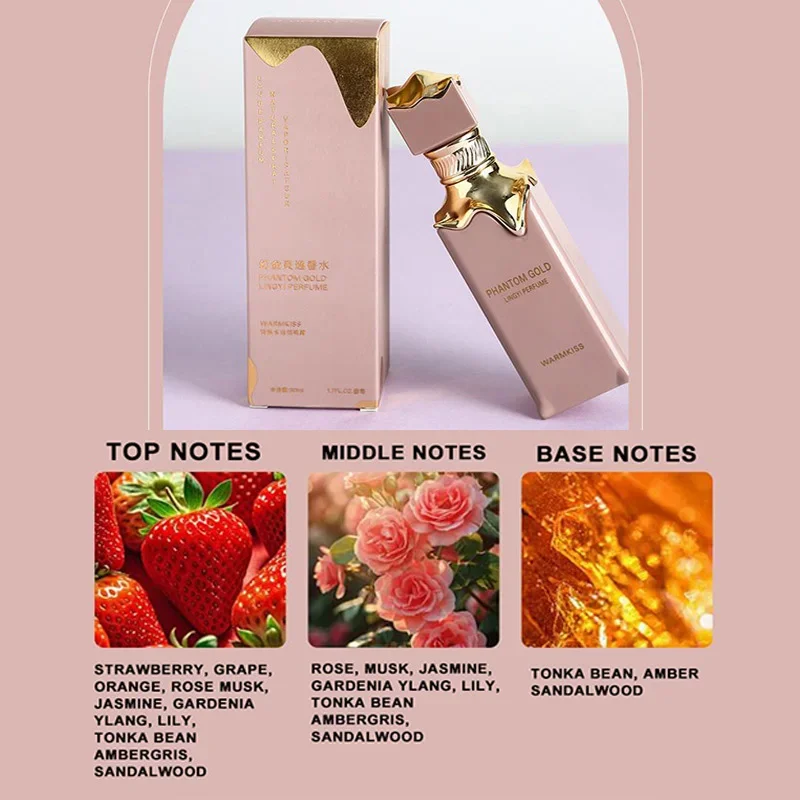 Arabian Style Gourmand Perfume for Women – Cream Muffin, Caramel & Vanilla Eau de Toilette - Phantom Pink 50ml
