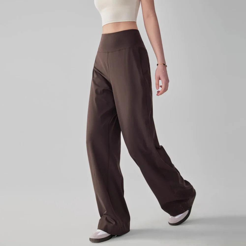 Women's High Waisted Wide Leg Yoga Pants with Pockets – Stretch Loose Lounge Joggers, Buttery Soft
