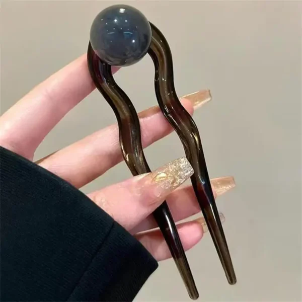 Pearl U-shaped hair stick hairpin