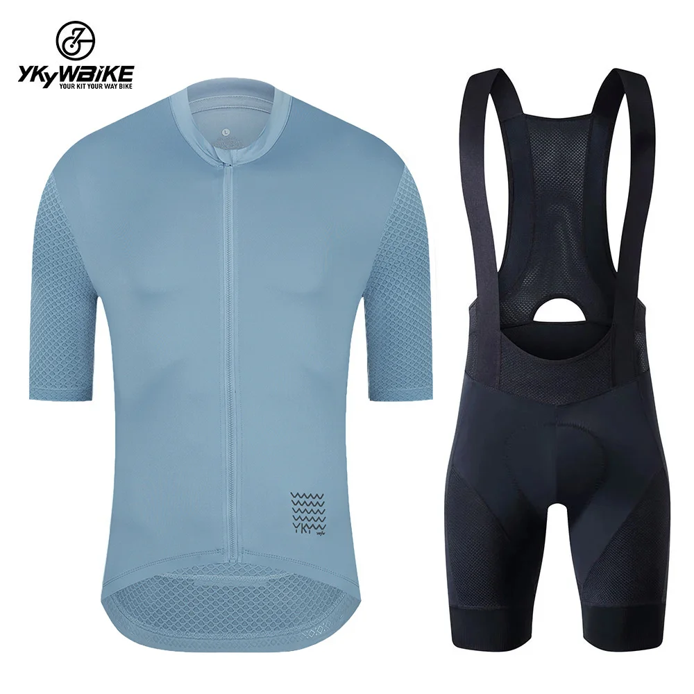 Men's Cycling Jersey & Bib Shorts Set – Short Sleeve MTB / Road Bike Kit with Padded Shorts
