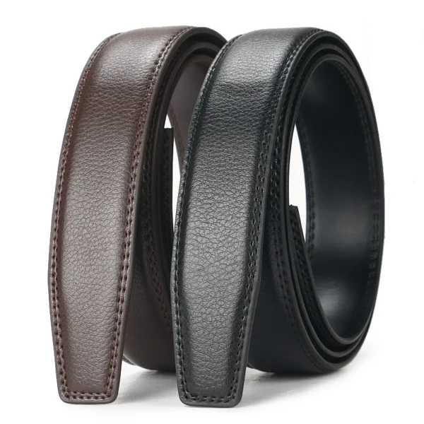 Men's Automatic Buckle Genuine Leather Ratchet Belt – view 6