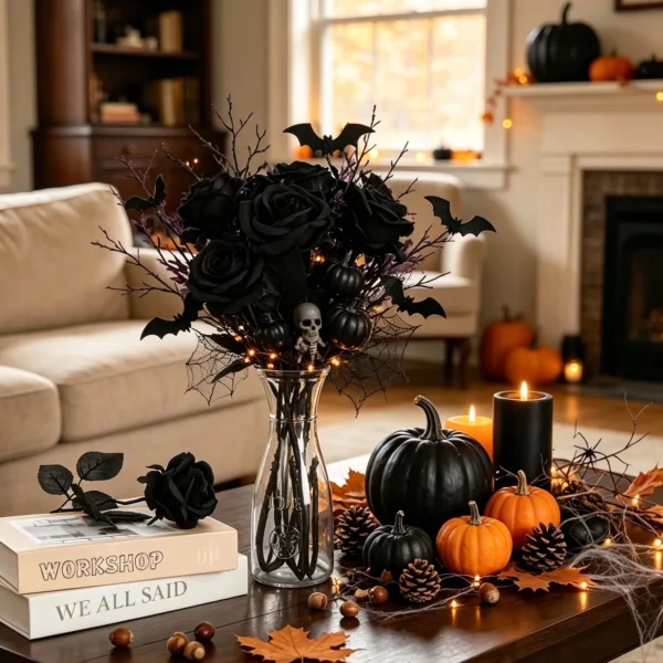 Artificial Silk Rose Bouquet – view 2