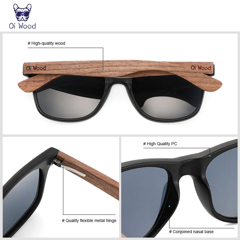 Men's Natural Wooden Polarized Sunglasses – view 5