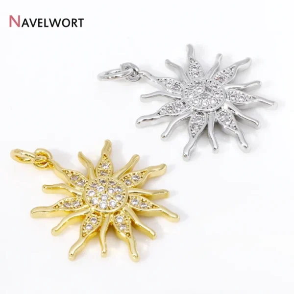 Zircon Sun Charm Pendant