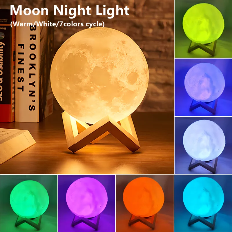 3D moon night light 2
