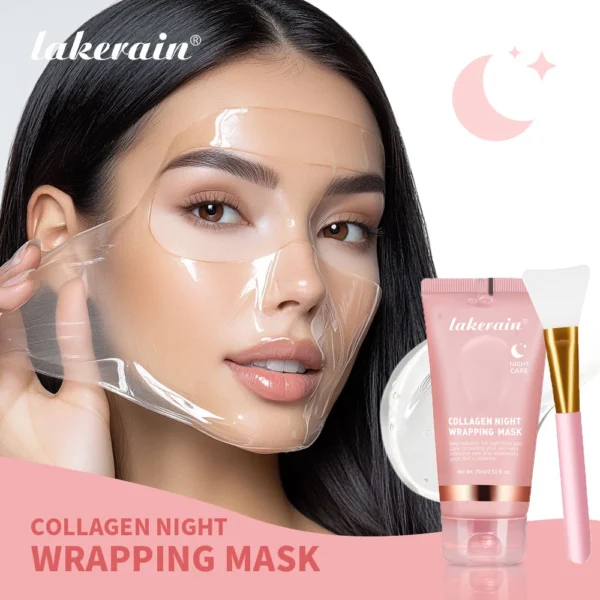 Korean collagen wrapping face mask and brush set